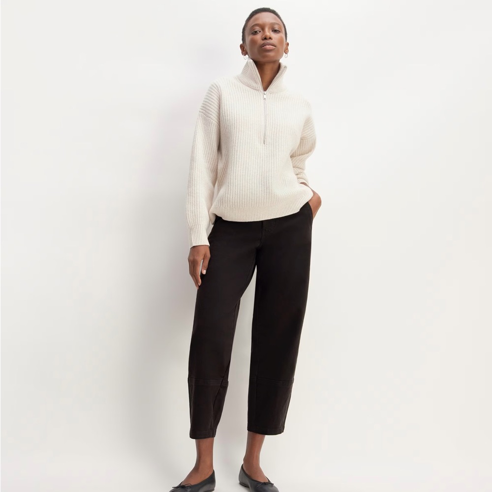 Everlane utility barrel pant in black